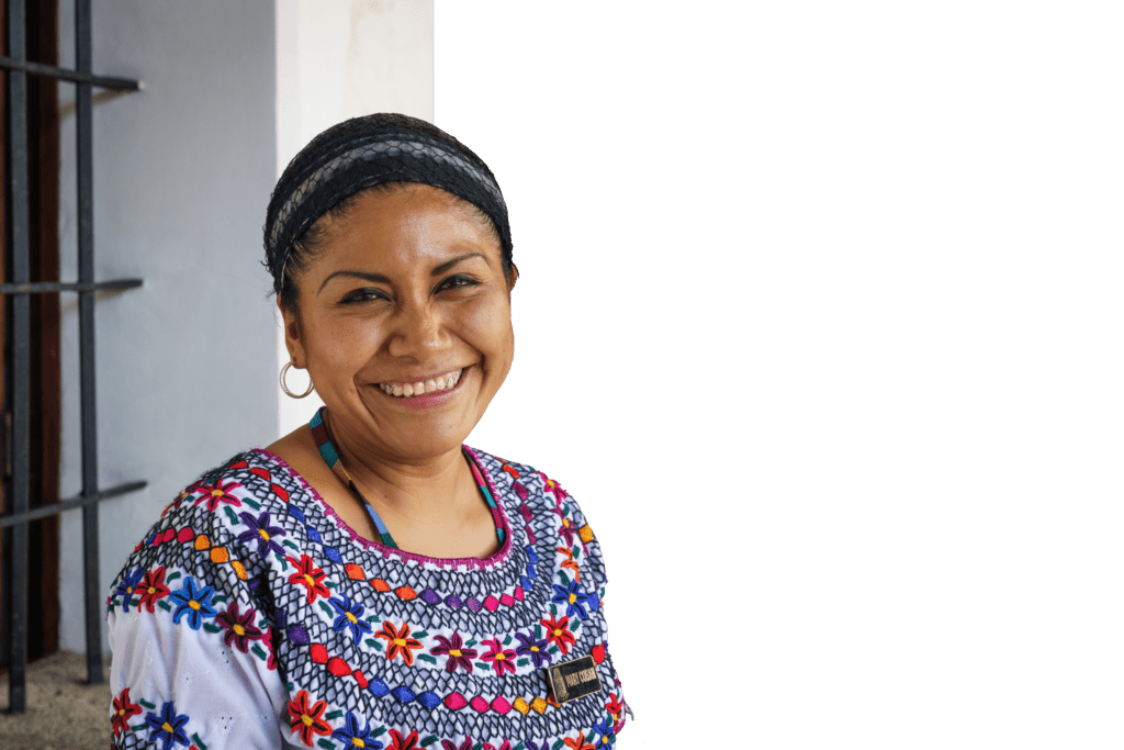 Lachende Frau Aus Guatemala
