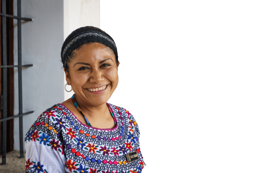 Lachende Frau Aus Guatemala