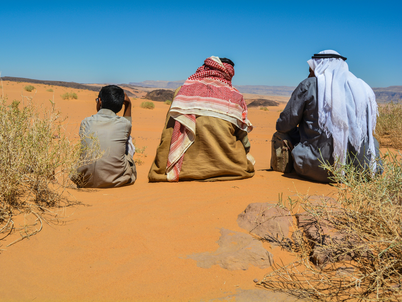 Beduinen im Sand