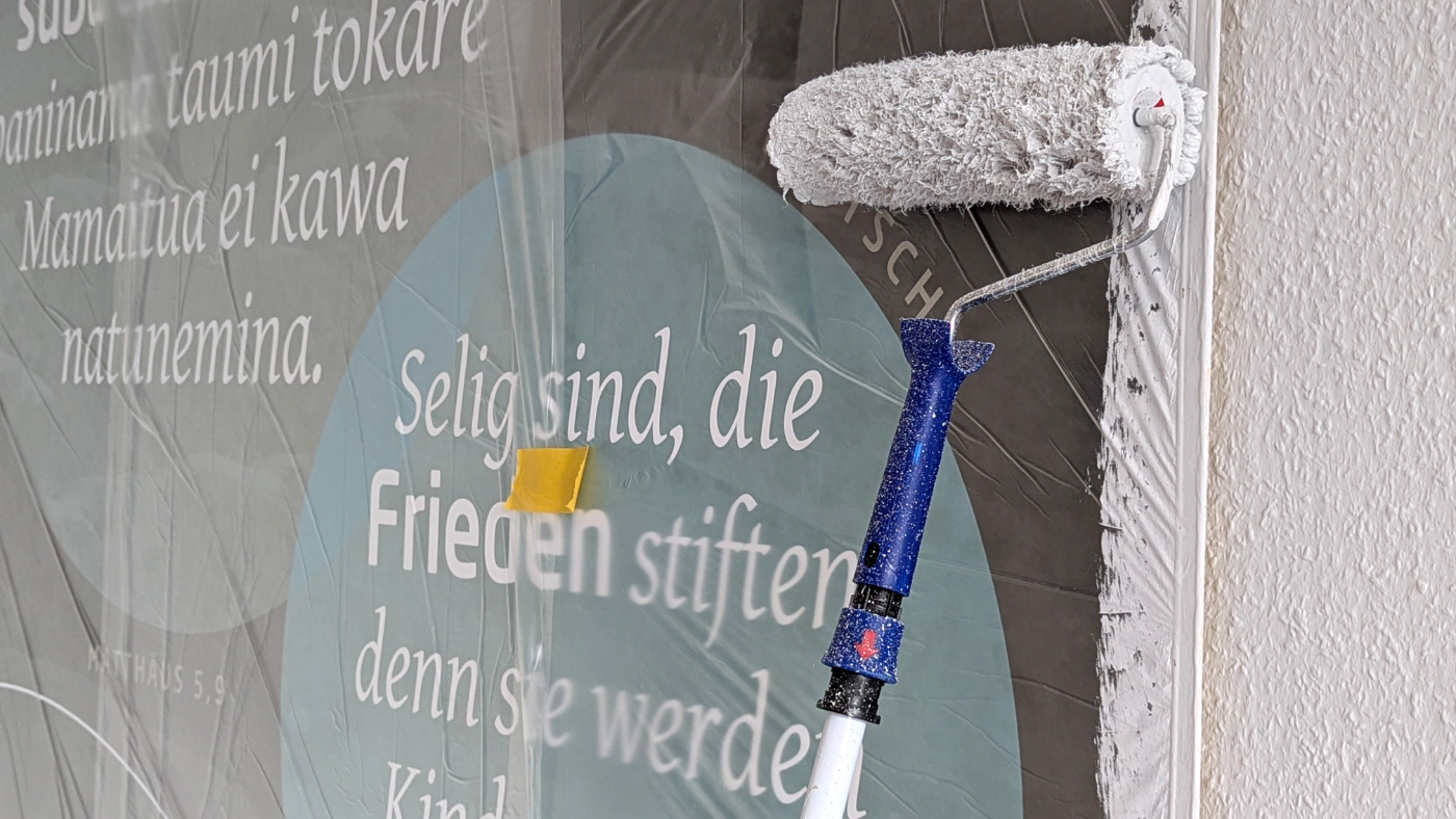 Gestrichene Wand im Karimu