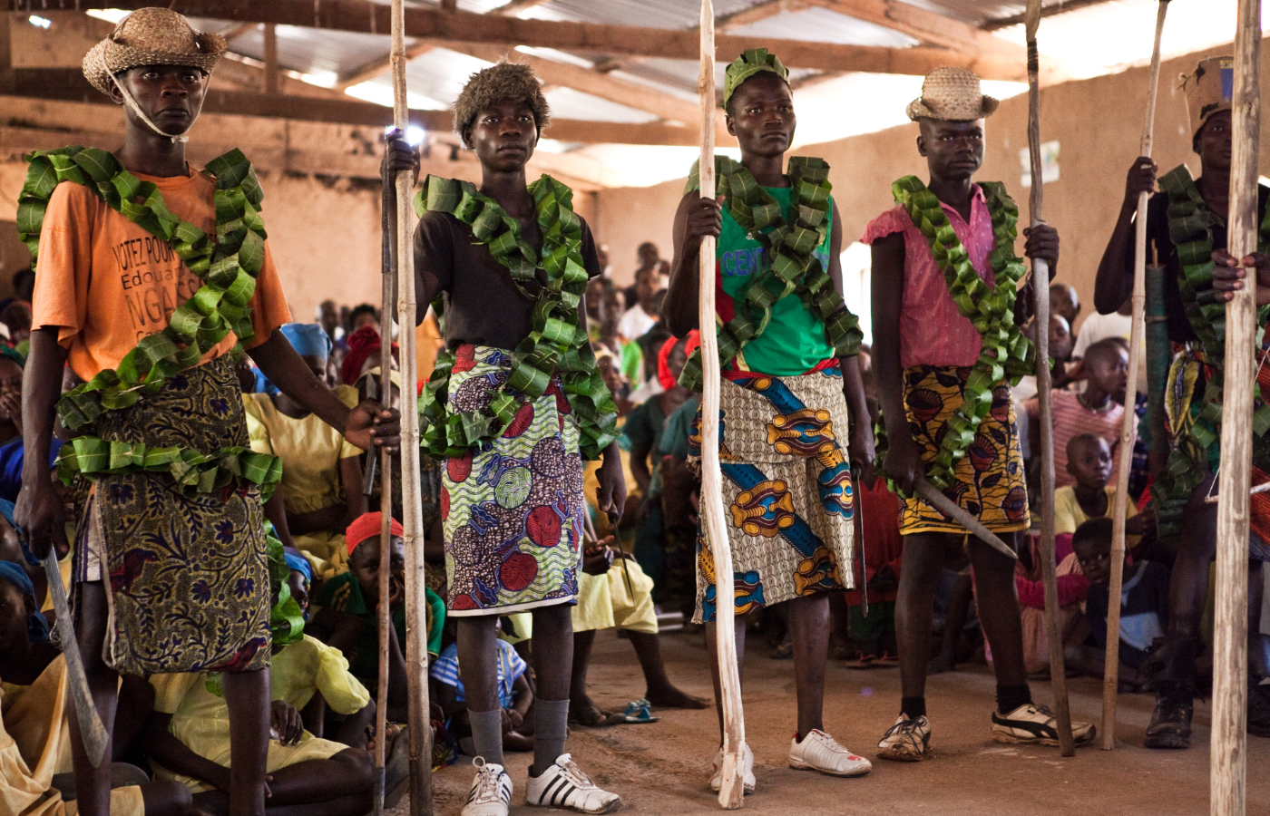 Bibelszene nachtestellt in Afrika